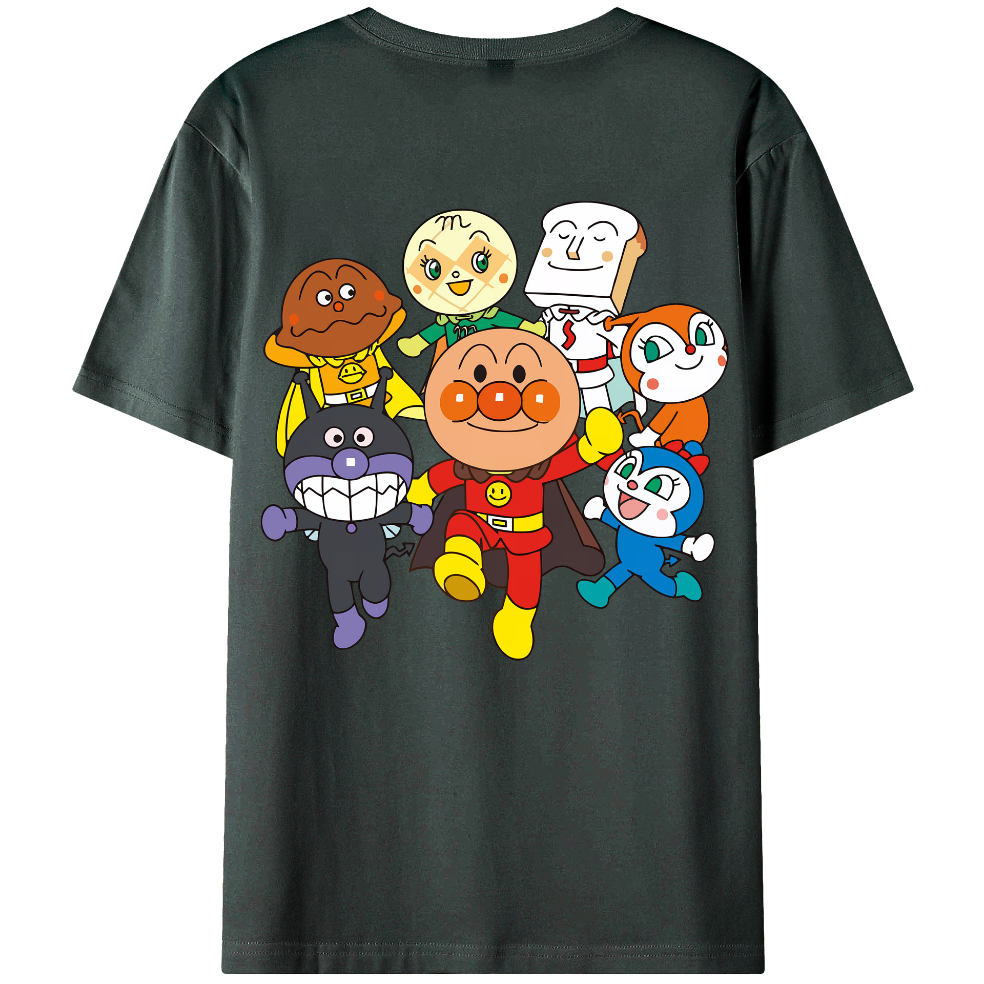 （画像用） アンパンマン Anpanman 綿100％ メンズ半袖Tシャツ（バックプリント） 通気性